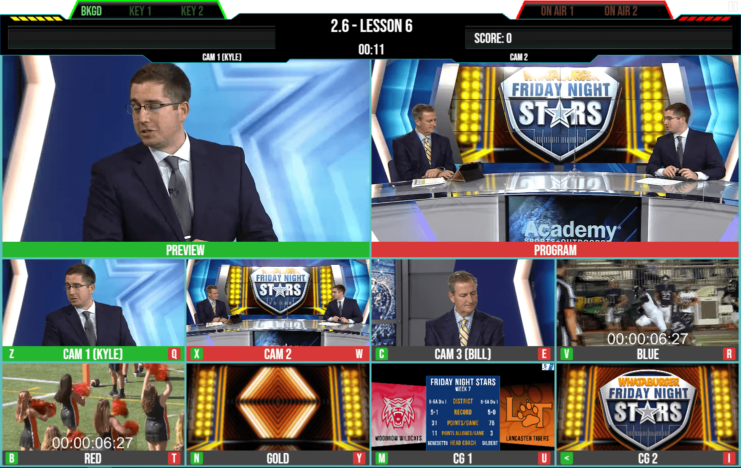 BroadcastSIMS Demo - SwitcherSIM Interface